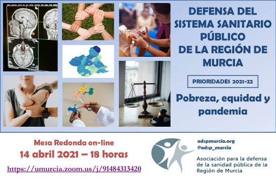 ADSP Murcia organiza un diálogo público sobre salud, pobreza, equidad y pandemia